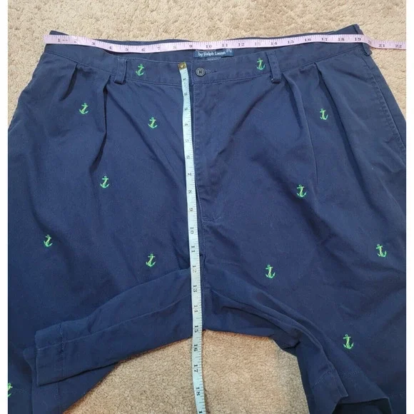 Polo Ralph Lauren Shorts Mens 42 Embroidered Prep Club Navy - Picture 3 of 9